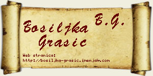 Bosiljka Grašić vizit kartica